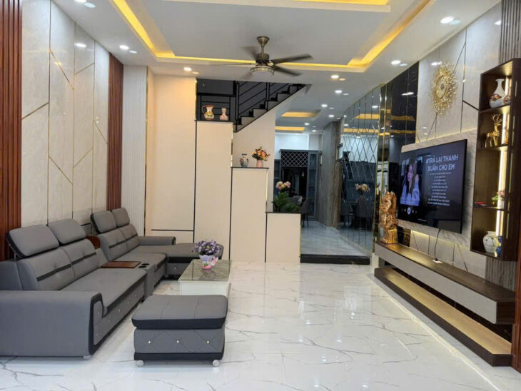 NHÀ 4 TẦNG – CĂN GÓC 2MT – PHÚ THUẬN – XE ĐỖ CÁCH NHÀ 10M – GIÁ NHỈNH 8,25 TỶ