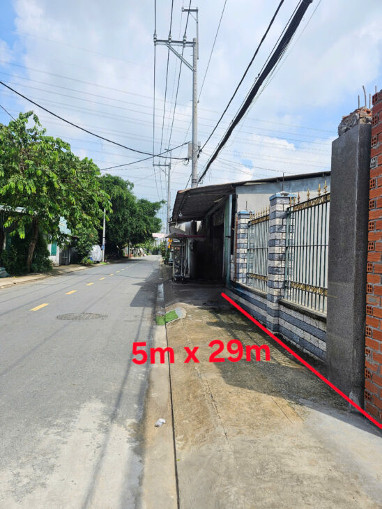 Bán đất mặt tiền 5 x 29m Nguyễn Thị Điệp Hóc Môn – SHR – Giá chỉ 4,7 Tỷ