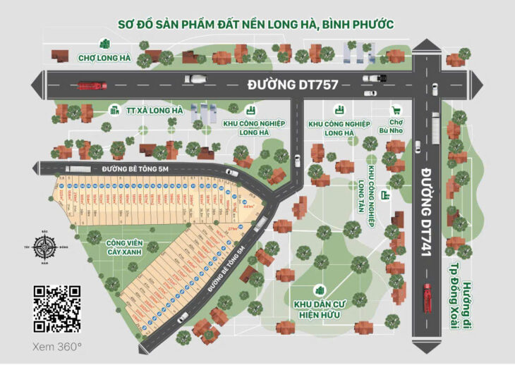 Bán đất Long Hà Phú Riềng, Bình Phước, Khu dân cư hiện hữu, Ngay 3 KCN lớn, 298 triệu 200m2 đất thổ
