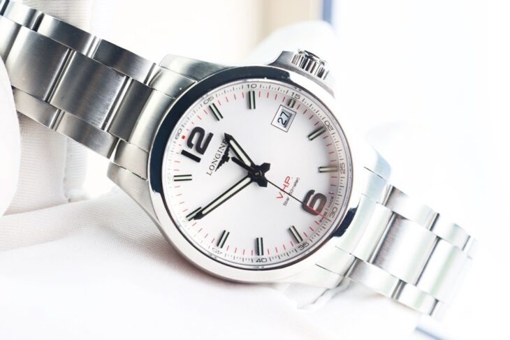 ĐH Nam : Longines Conquest Dây Thép – Lịch Vạn Niên – Size 41mm, Full hộp + thẻ BH….