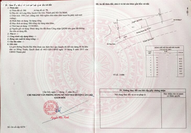 Bán đất mặt tiền đường Duyên Hải, xã Cần Giờ,TpHCM, DT 3 miếng đất 17.428,2 m2, Giá đầu tư