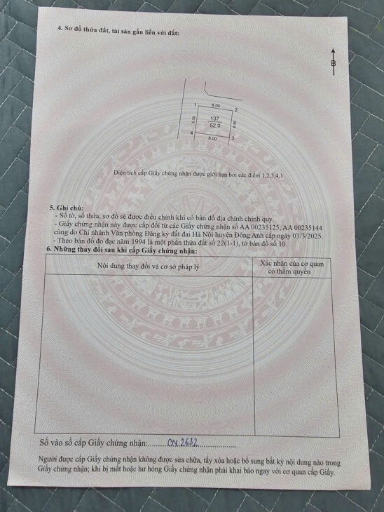 ✅ Bán đất thôn Đồng Nguyên Khê (cũ) – Phúc Thịnh – 52m Lô góc – Ô tô tránh