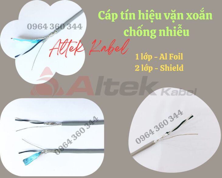 Cáp tín hiệu chống nhiễu vặn xoắn 18awg 1pair/2pair/3pair/4pair