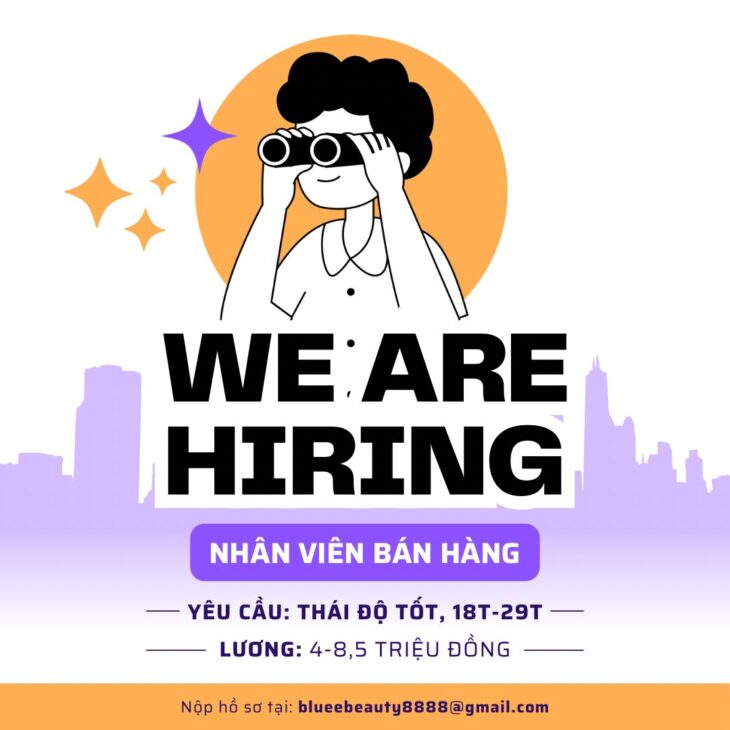 Bổ sung nhân viên bán hàng tại đại lí, không cần kinh nghiệm