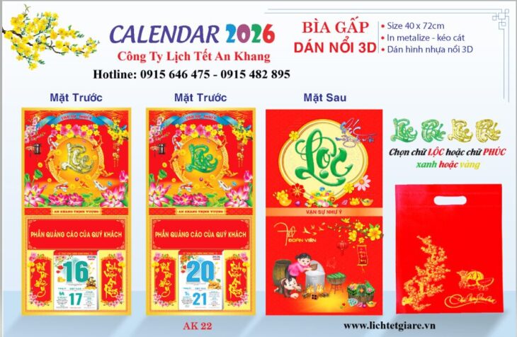 In Lịch Tết 2025 – Chất Lượng Cao, Giá Rẻ Tại TP.HCM