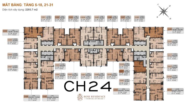 Bán căn 1.5 ngủ ,mã CH24 View thoáng mát,đẹp. Giá 1,722 tỷ