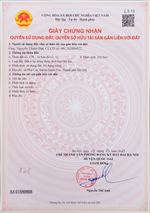 Đất nền Láng Hòa Lạc 100m2 giá 2.5 tỷ – gần Vin Trường Y, đầu tư sinh lời cao Nguyễn Hùng BĐS –