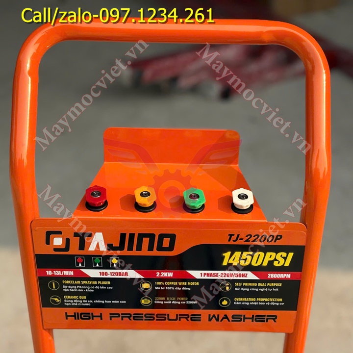 Máy rửa xe đẩy tay Jajino TJ2200P-2.2kw giá rẻ