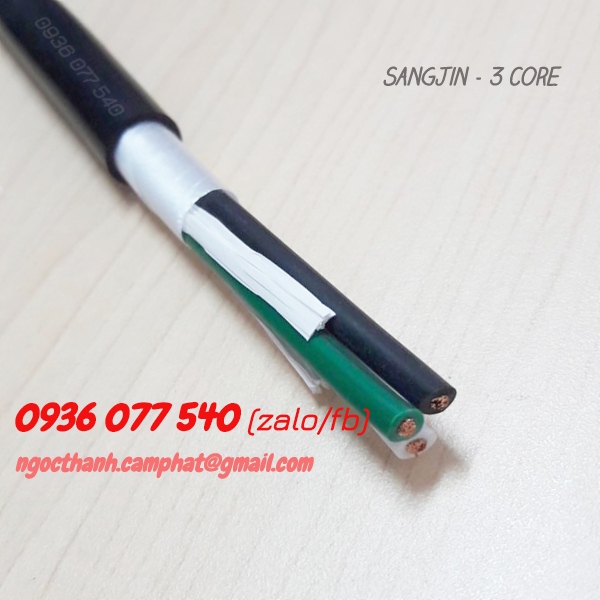 CÁP ĐIỀU KHIỂN SANG JIN – 3C x 1.25MM² không lưới chống nhiễu RVV