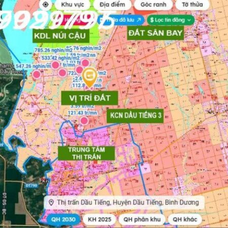 Chủ bán ngộp đất nền Dầu Tiếng giá 600 triệungay KCN 1500ha