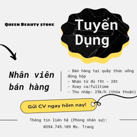 Quận Bình Thạnh cần tuyển nhân viên bán hàng Quận Bình Thạnh cần tuyển nhân viên bán hàng
