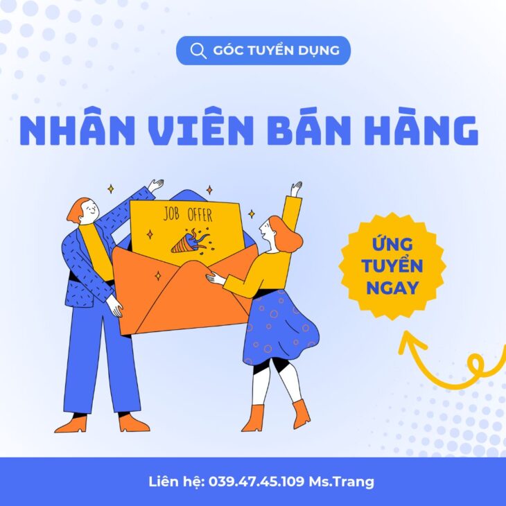 Cần người phụ bán hàng – Xoay ca linh hoạt