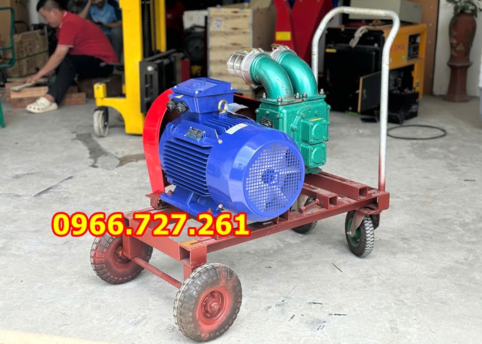 Máy bơm hút bùn chất thải lẫn rác 2 đầu họng 100mm chống tắc 15KW