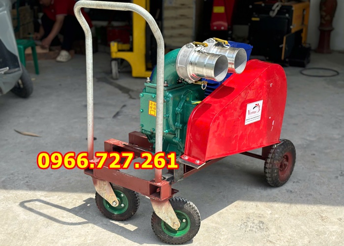 Máy bơm hút bùn chất thải lẫn rác 2 đầu họng 100mm chống tắc 15KW