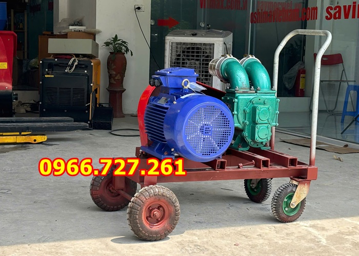 Máy bơm hút bùn chất thải lẫn rác 2 đầu họng 100mm chống tắc 15KW