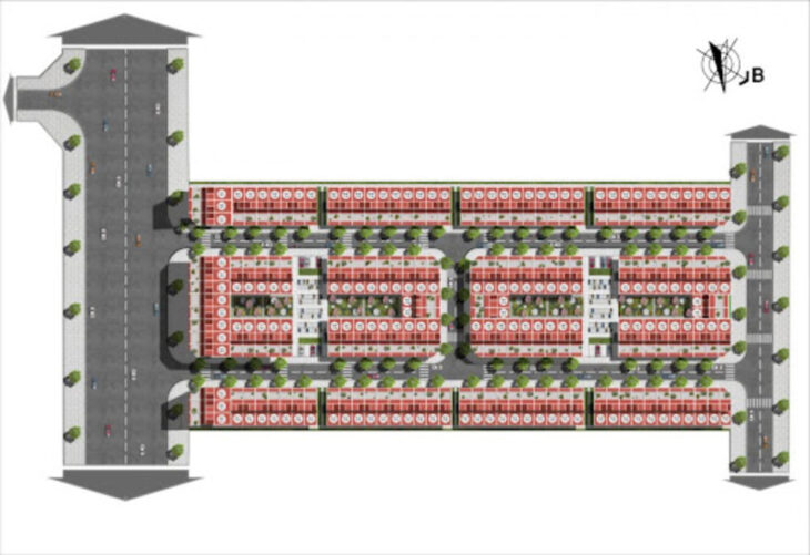Liền kề NC1 Cầu Bươu 77.56m² 155 triệu/m² Đường nội khu 12m