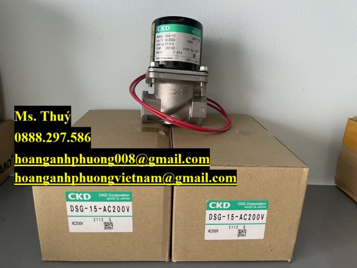 Thiết bị nhập khẩu – Chuyên van CKD DSG-15- AC200V – Bình Dương