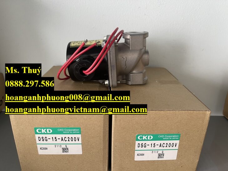 Thiết bị nhập khẩu – Chuyên van CKD DSG-15- AC200V – Bình Dương