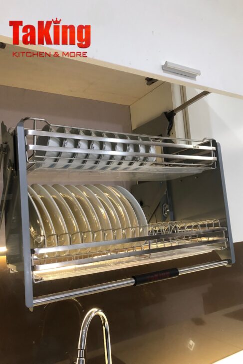 Kệ bát đĩa nâng hạ di động thông minh, hiện đại, cao cấp TaKing