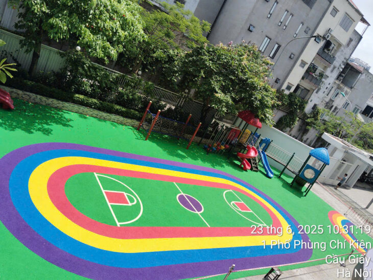 Lắp đặt sàn cao su epdm an toàn cho sân chơi trẻ em