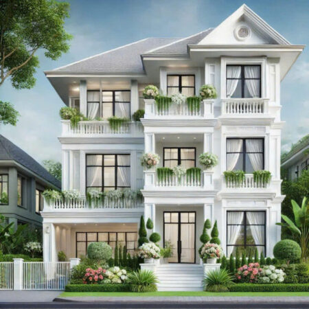 Nhà Biệt Thự Pháp – 4 Tầng – Thang Máy – Vỉa Hè Rộng – Oto Tránh – 135m²