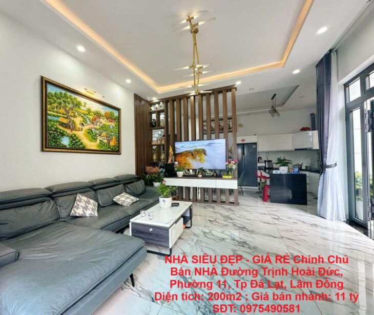 NHÀ SIÊU ĐẸP – GIÁ RẺ Chính Chủ Bán NHÀ Đường Trịnh Hoài Đức, Phường 11, Tp Đà Lạt, Lâm Đồng