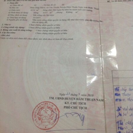 ĐẤT SIÊU ĐẸP – GIÁ ĐẦU TƯ- Cần Bán Lô Đất Tại Xã Tân Thuận, Huyện Hàm Thuận Nam, Bình Thuận