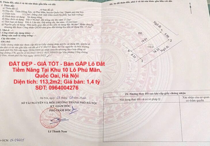 ĐẤT ĐẸP – GIÁ TỐT – Bán GẤP Lô Đất Tiềm Năng Tại Khu 10 Lô Phú Mãn- Vị Trí Vàng