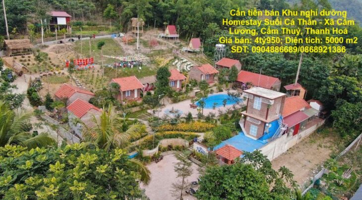 Cần tiền bán Khu nghỉ dưỡng Homestay Suối Cá Thần – Xã Cẩm Lương, Cẩm Thuỷ, Thanh Hoá