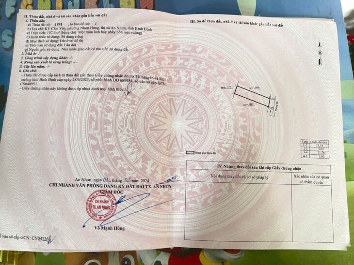 HOT HOT – CẦN BÁN LÔ ĐẤT VỊ TRÍ ĐẸP TẠI Nhơn Hưng , thị xã An Nhơn, tỉnh Bình Định