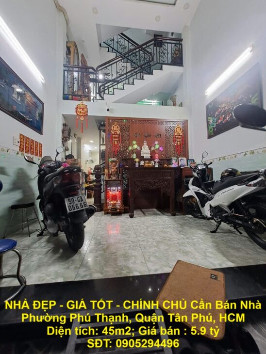 NHÀ ĐẸP – GIÁ TỐT – CHÍNH CHỦ Bán Nhà Phường Phú Thạnh, Quận Tân Phú, HCM