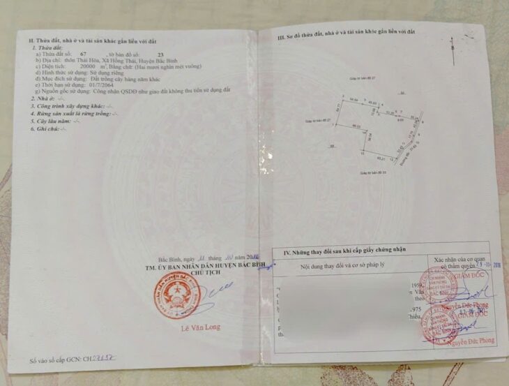 Đất Đẹp- Giá Tốt Chính Chủ cần bán nhanh 20000m2 đất vườn Xã Hồng Thái, Bắc Bình, Bình Thuận