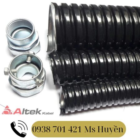 Ống ruột gà lõi thép + đầu nối Ống ruột gà lõi thép + đầu nối