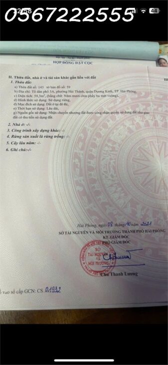 Bán nhà Hải Thành, Dương Kinh – ngõ ô tô tận cửa, gần biển Đồ Sơn