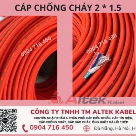 Cáp chống cháy chống nhiễu 2×1.5mm FR Altek Kabel Sài Gòn, Đà Nẵng