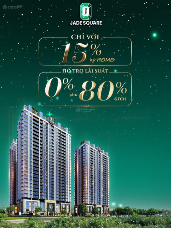 CĐT nhận booking dự án Jade Square Cổ Nhuế 72m2 HTLS 0% 2năm, CK 2 – 10%
