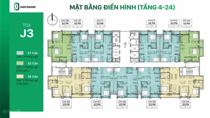 Booking dự án Jade Square HTLS 0% 2 năm, CK đến 13.5%, giá chỉ từ 9xtr/m2, bảng hàng đẹp toàn dự án