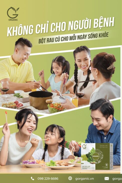 Bột rau củ G.Organic hỗ trợ cung cấp chất xơ