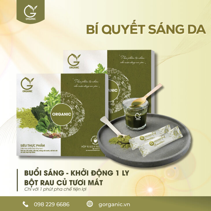 Bột rau củ G.Organic hỗ trợ cung cấp chất xơ