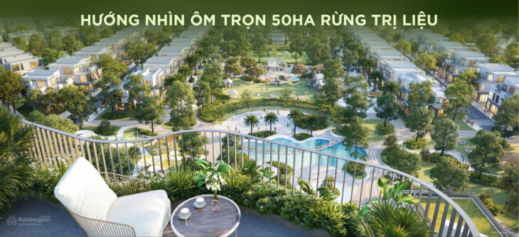 Căn hộ 2PN Eco Long An, Eco Retreat ban công vườn mây, view BT Đảo, 96m2 chỉ 4.5 tỷ rẻ nhất thị