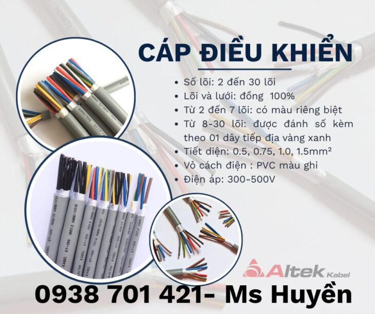 Cáp Điều Khiển Không Lưới Chống Nhiễu 10 Lõi ALTEK KABEL