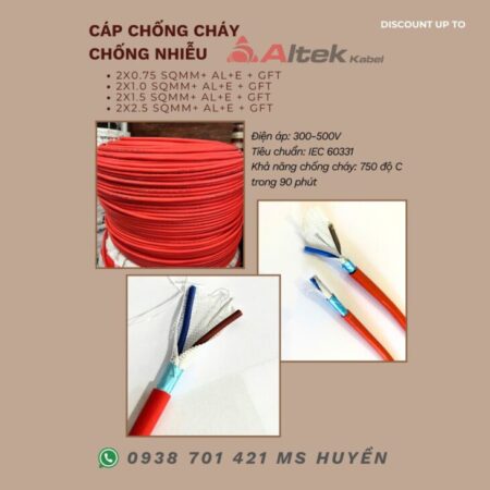 Cáp chống cháy 0.75mm² GFT Altek Kabel