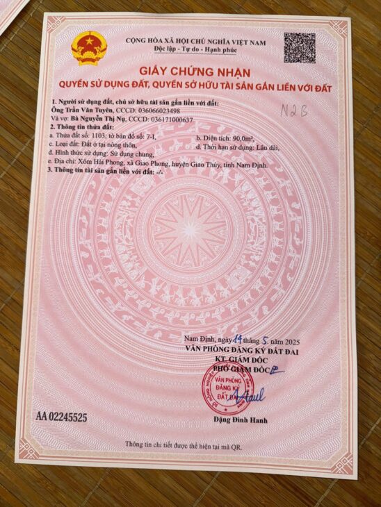 Đất nền Quất Lâm 2.2 tỷ – 100m2 sát resort ven biển, thích hợp xây homestay – Nguyễn Hùng BĐS –