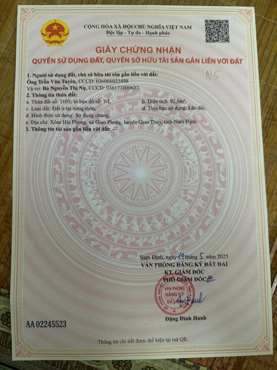 Đất nền Quất Lâm 2.4 tỷ – 100m2 ngay khu chợ đêm, kinh doanh tốt – Nguyễn Hùng BĐS – 0989333012