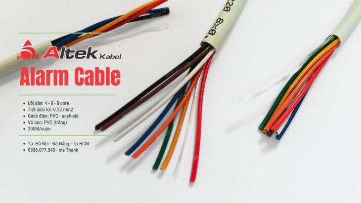 Cáp báo cháy Altek Kabel 4C x 0.22mm2 | Unshielded Alarm Cable Chính Hãng