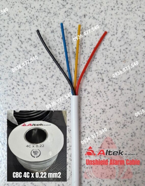 Cáp báo cháy Altek Kabel 4C x 0.22mm2 | Unshielded Alarm Cable Chính Hãng
