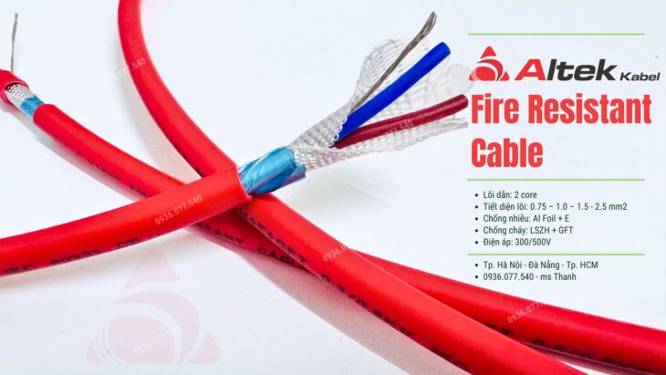 Cáp chống cháy chống nhiễu Altek Kabel 2×1.5mm² – Chính hãng, Giá Tốt