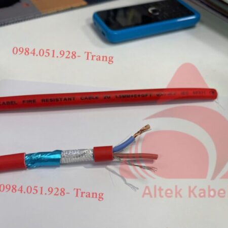 Cáp chống cháy chống nhiễu 2×1.5 + E + G