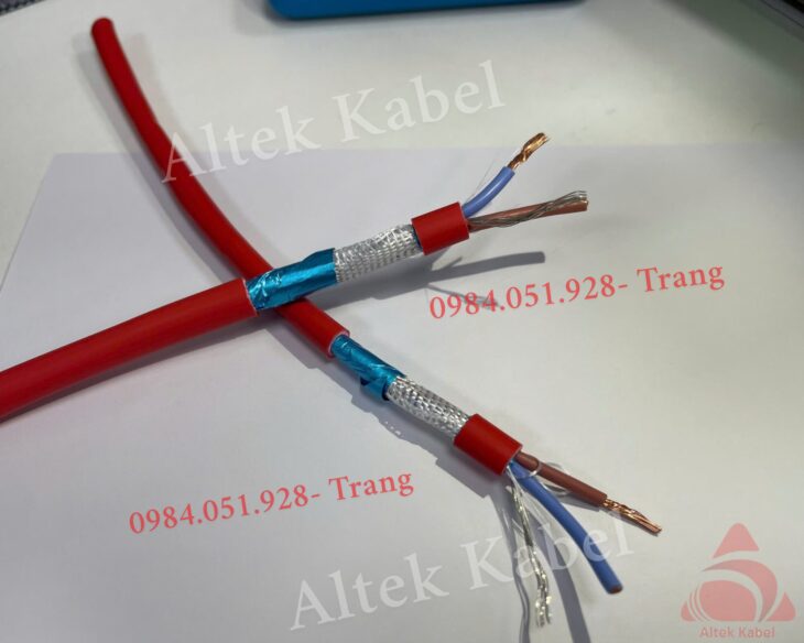 Cáp chống cháy chống nhiễu 2×1.5 + E + G