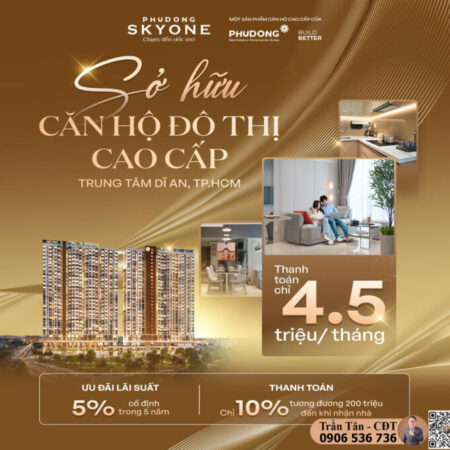 Chỉ Cần 200 TRIỆU Sở Hữu SKYONE – Thanh Toán Chỉ ~4.5tr/tháng – Cơ Hội An Cư Hiếm Có